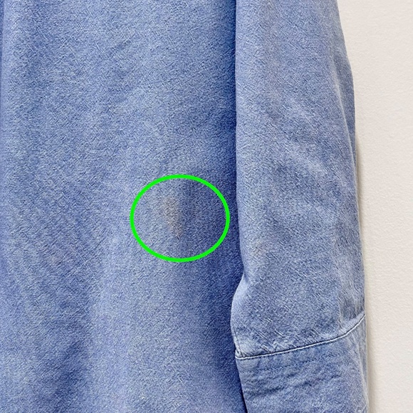 Casey Coleman - Vintage Denim Button Down Festive Holiday Dog Embroidery - L/XL - Picture 5 of 6